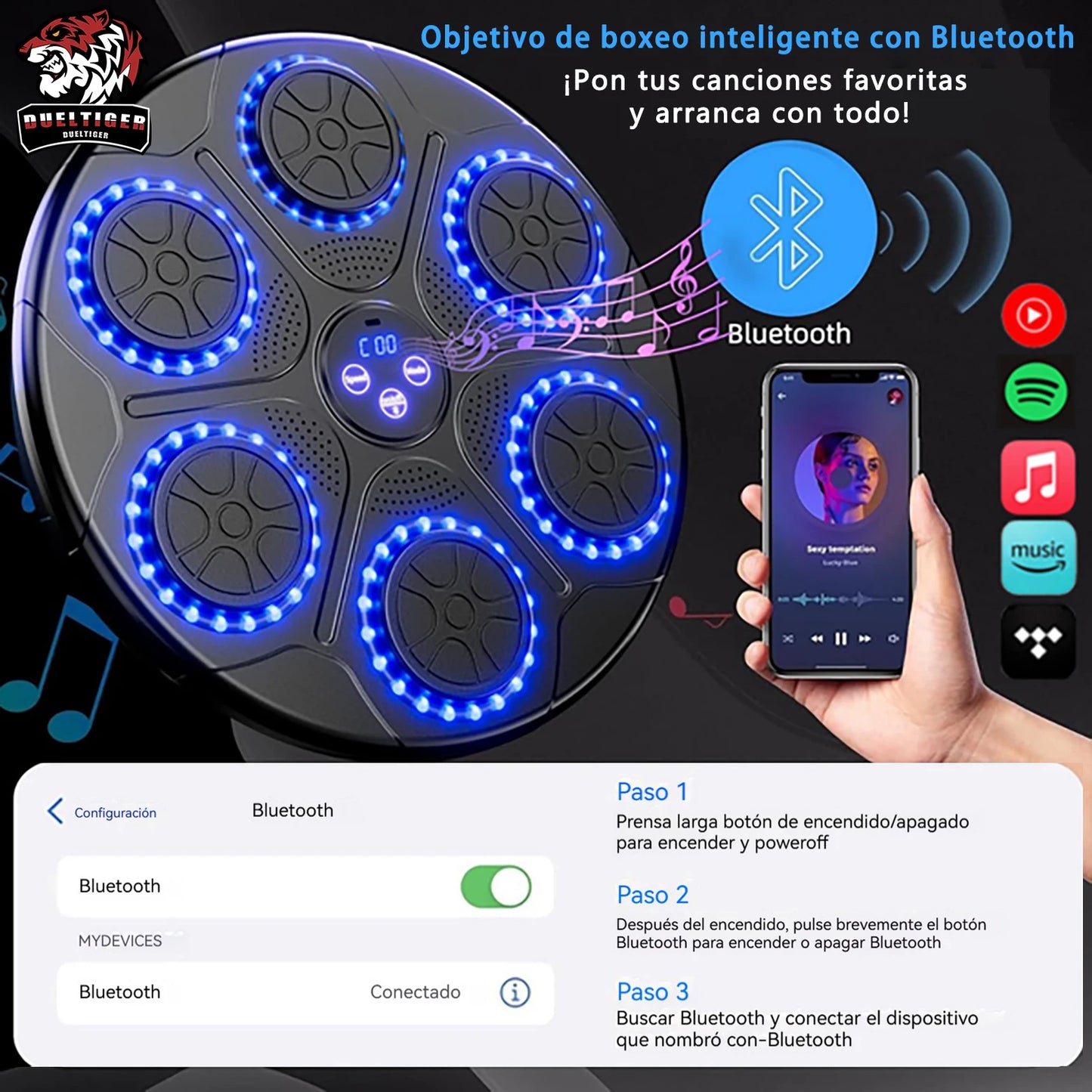 Smart Bluetooth Music Boxing Trainer